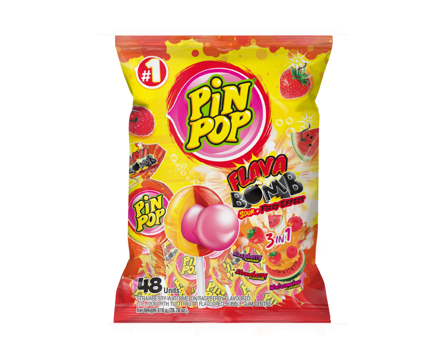 PinPop Flava Bomb Lollipops