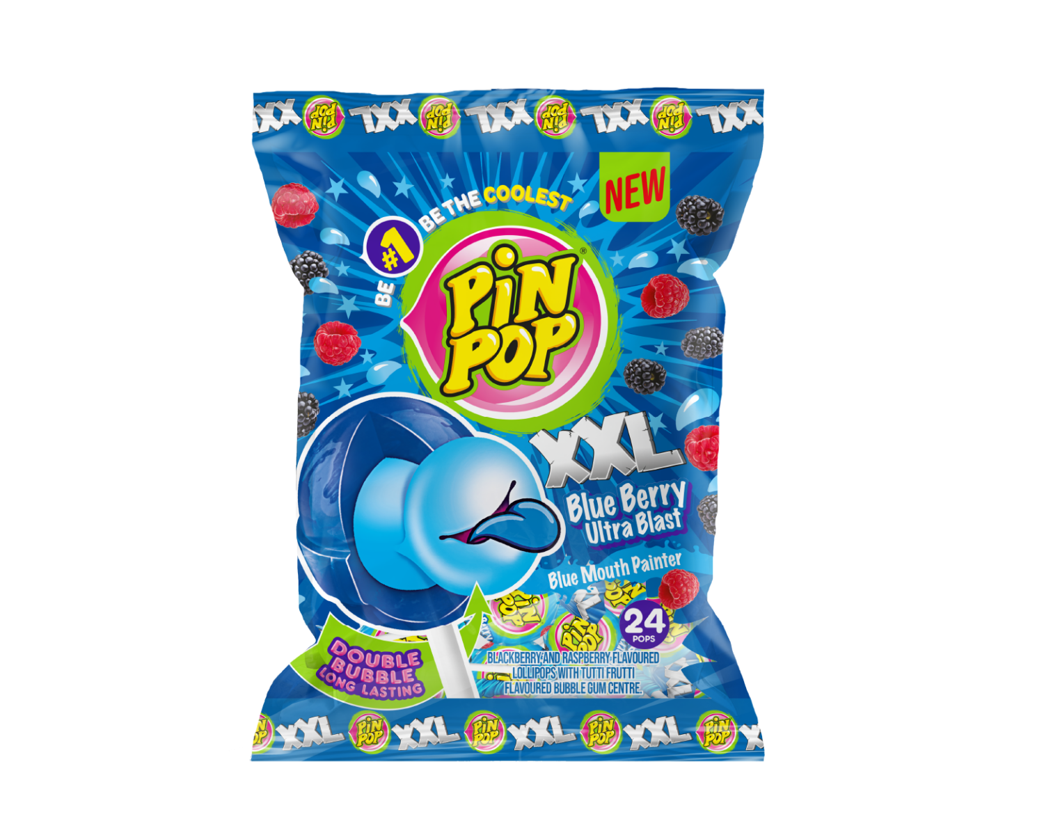 PinPop XXL Blue Berry Ultra Blast Lollipops