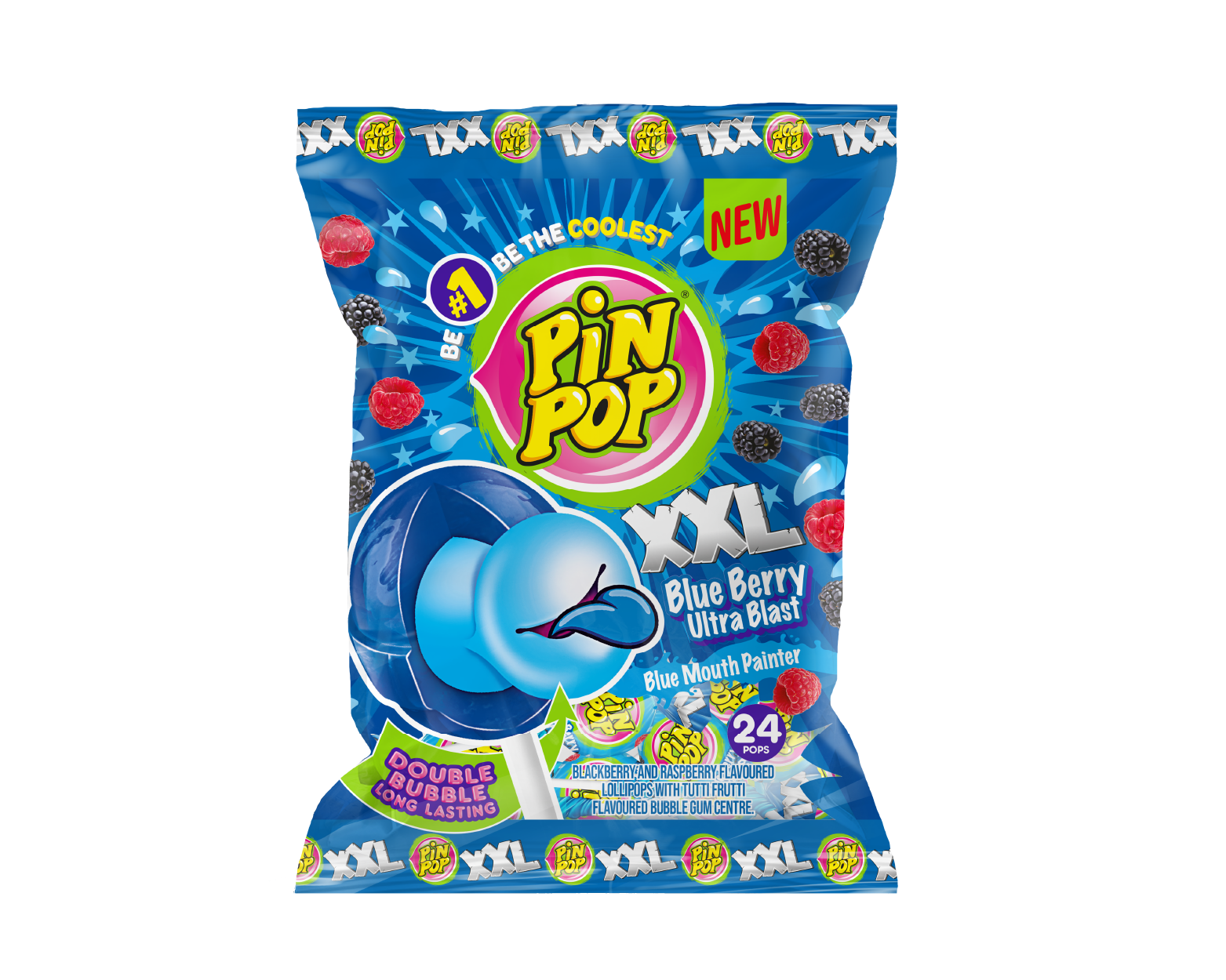 PinPop XXL Blue Berry Ultra Blast Lollipops
